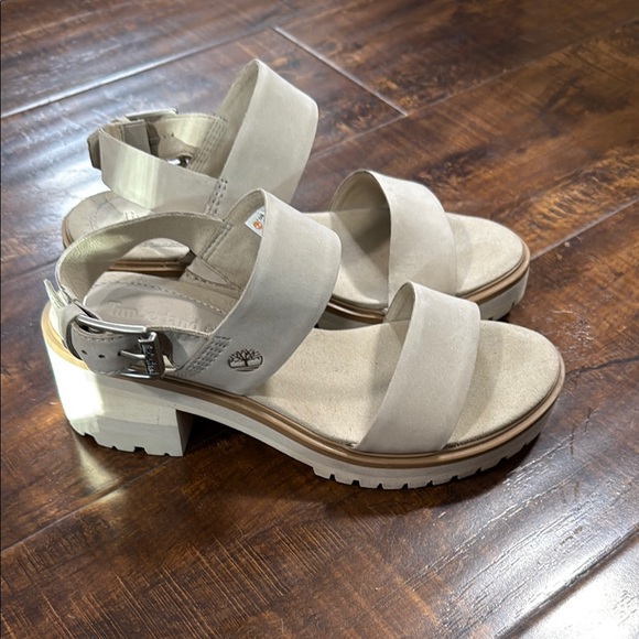 Timberland Cream Platform Sandals - Picture 1 of 8
